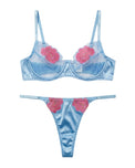 Sajiero Non Padded Bra Set - Solea - Blue