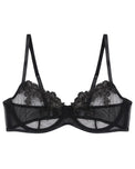 Sajiero Non Padded Bra Set - Noir Whisper - Black