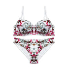 Sajiero Whisper Floral Padded Bra and Panty Set