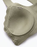 Sajiero Front-Button Bra - Zova - Olive Green