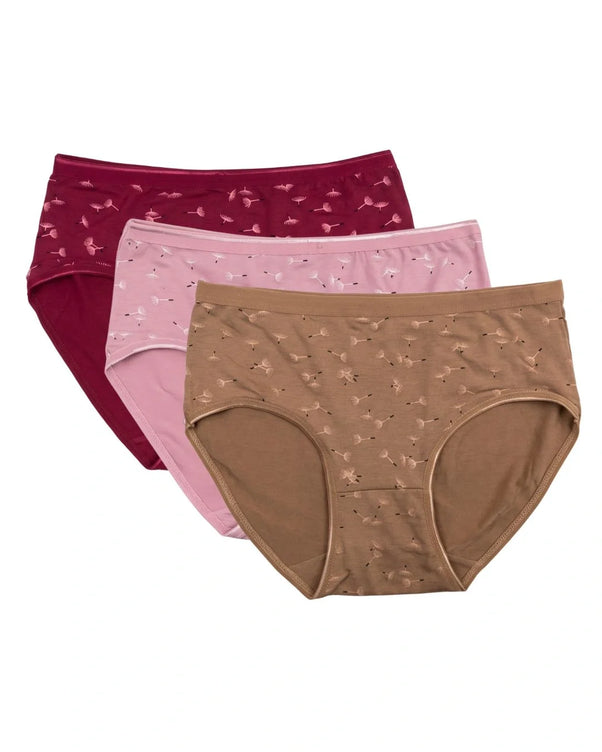 Sajiero Pack Of 3 - Brief Panty - Flowen