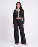 Sajiero Cotton PJ Set - Velour - Black