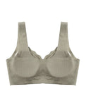 Sajiero Front-Button Bra - Zova - Olive Green