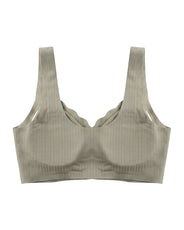 Sajiero Front-Button Bra - Zova - Olive Green