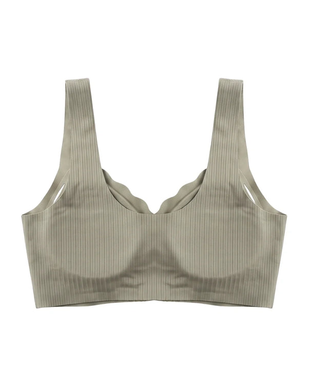 Sajiero Front-Button Bra - Zova - Olive Green