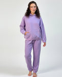 Sajiero Fleece Tracksuit -Comfy Day - Purple