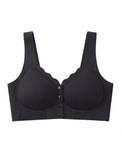 Sajiero Front-Button Bra - Zova - Black