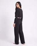 Sajiero Cotton PJ Set - Velour - Black