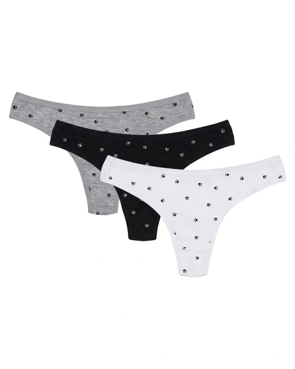 Sajiero Pack Of 3 - Thong Panty - Pawette