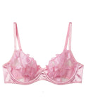 Sajiero Non Padded Bra Set - Petal Luxe - Pink