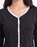Sajiero Cotton PJ Set - Velour - Black