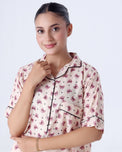 Sajiero Summer Pajama Suit - Ribbon And hearts