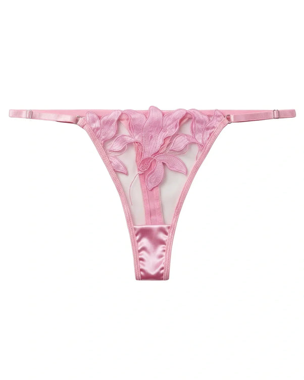 Sajiero Non Padded Bra Set - Petal Luxe - Pink