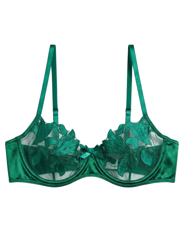 Sajiero Non Padded Bra Set - Petal Luxe - Green