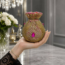 Royal Full Stone Kundan Potli Bag for Women & Girls - Bridal & Festive Crossbody Purse with Chain Strap