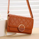 Quilted Double Zipper Crossbody Wallet Purse for Women - Multi-Card Holder Mobile Phone Shoulder Bag with Long Strap