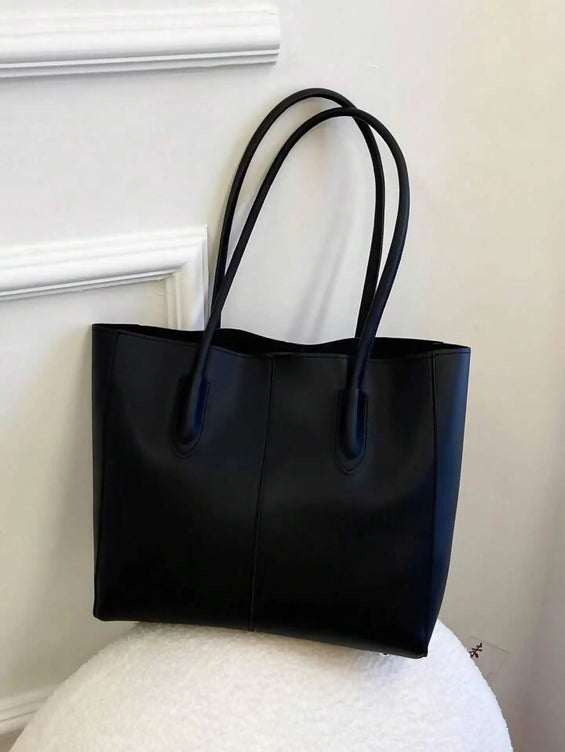 WestStyle - Everyday Tote Bag with Pouch in Black Color for Women | 2PCs Bags for Girls