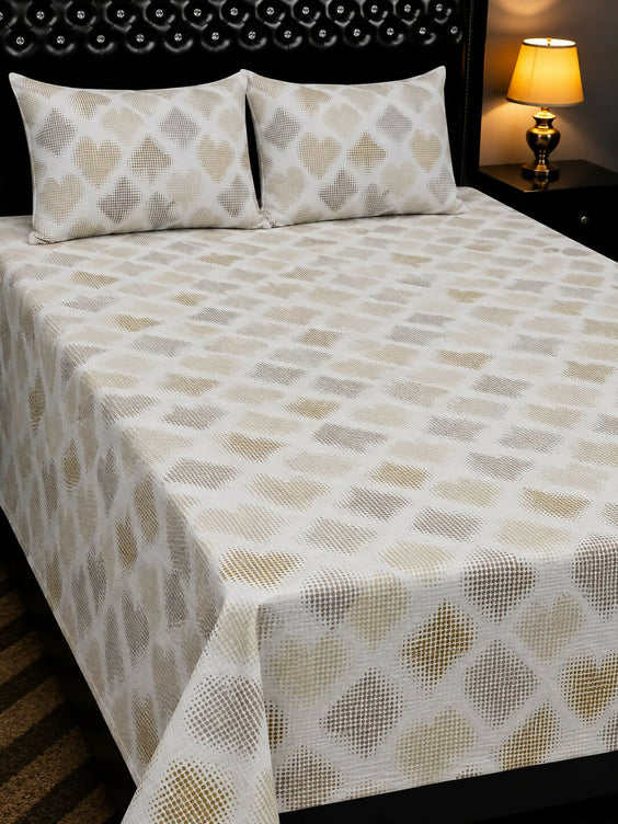Siesta Zen Export Quality bedsheet, Bed Sheet Set with 2 Pillow Covers – High Quality Modern & Floral Designs, Flat Sheet