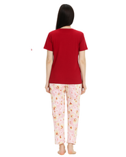 Sajiero Cotton PJ Set - Blush Berry