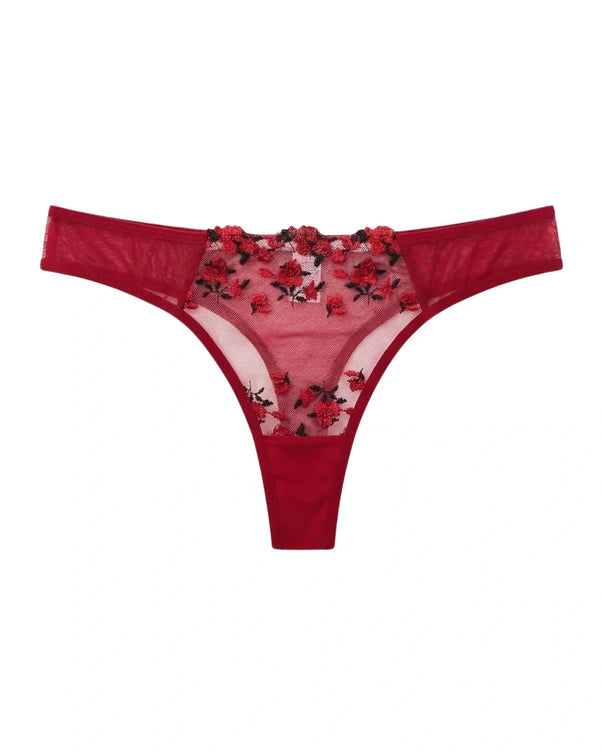 Sajiero Non Padded Bra Set - Blush Veil - Maroon