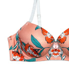 Sajiero Cheek Floral Print Padded Bra and Panty Set