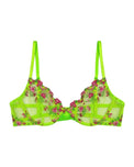Sajiero Non Padded Bra Set - Flora Zest - Parrot Green