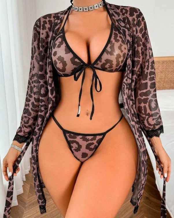 Sajiero Lingerie Set with Gown - Zelora