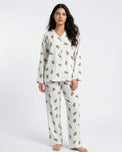 Sajiero Summer Crinkled Pajama Suit - Little Teddy