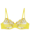 Sajiero Non Padded Bra Set - Noir Rose - Yellow