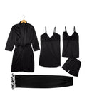 Sajiero Royal Bridal Silk 5pcs Nightgown set