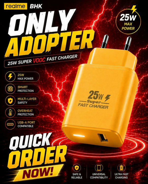Realme 25W SuperVOOC Fast Charger Adapter