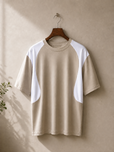 Plain Round Panel Oversized T-shirt