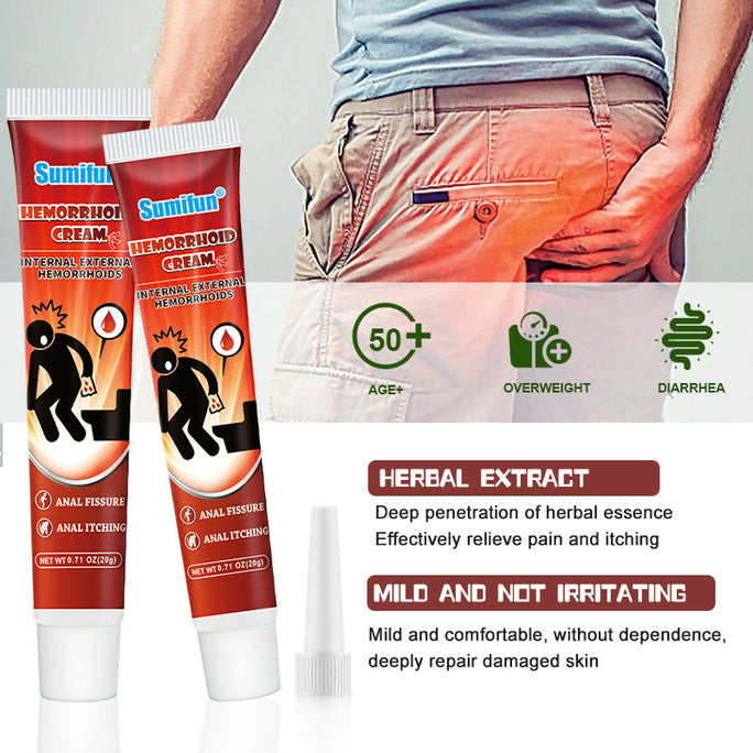 Sumifun Hemorrhoid Care Cream 20g | Botanical Skin Care Cream | External Comfort Care Formula | External Use Only