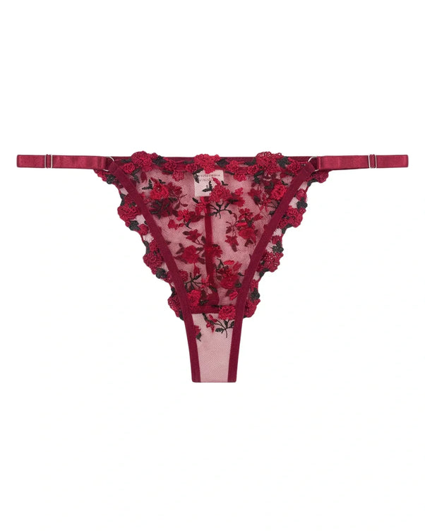 Sajiero Non Padded Bra Set - Crimson Noir - Maroon