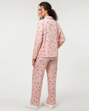Sajiero Linen Pajama Suit - Blush Charm