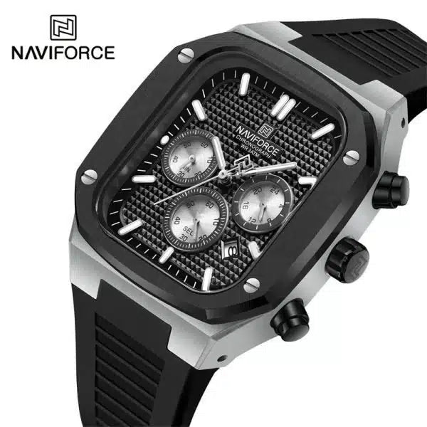Naviforce NF 8037 Square Chronograph Edition Men Watch With Official Warranty