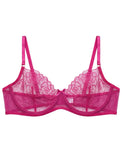Sajiero Non Padded Bra Set - Ivory Bloom - Pink