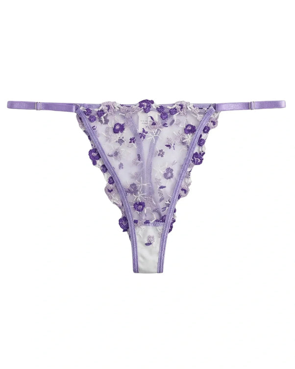 Sajiero Non Padded Bra Set - Flora Zest - Purple