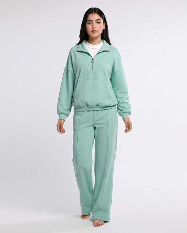 Sajiero Fleece Tracksuit -Soft Flex - Aqua