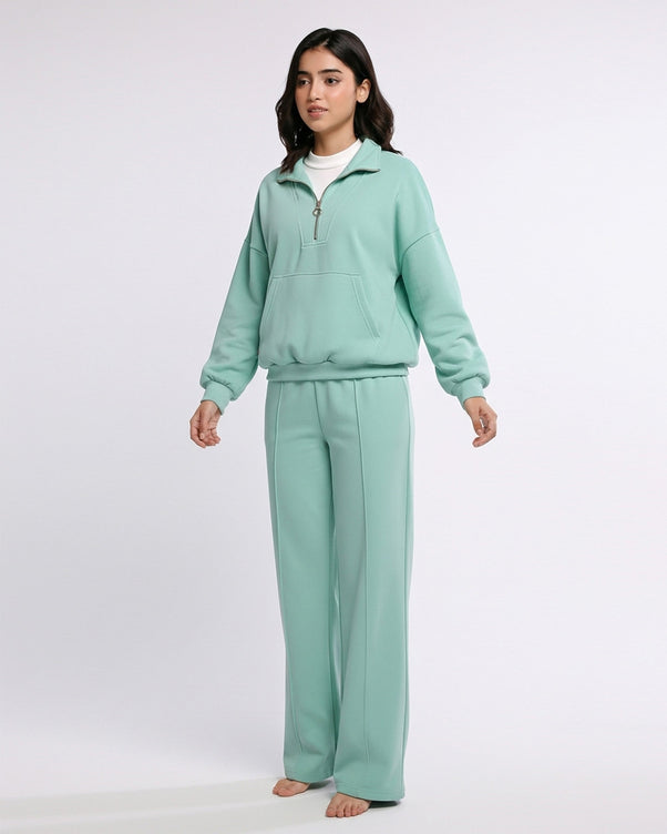 Sajiero Fleece Tracksuit -Soft Flex - Aqua