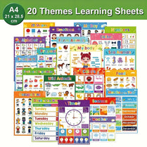20 Educational Posters for Youngsters - Laminated Learning Charts for Kids, ABC Alphabet Posters, Preschool Homeschool Materials, Pre-K Classroom Wall Decorations