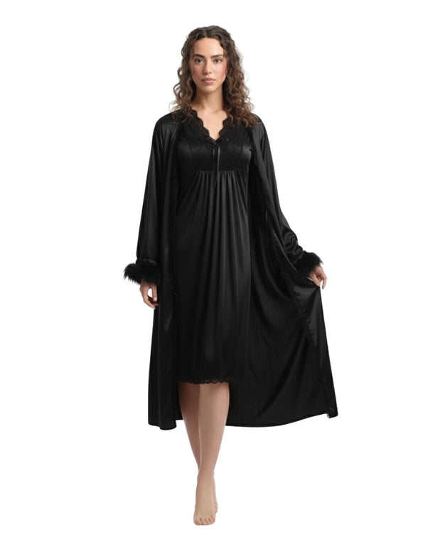 Sajiero Gown Set - Rivya - Black
