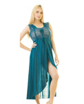 Sajiero Elegant 1 Piece Cross Cut Long Nightie (011)