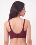 Sajiero Padded Seamless Curve Bra - Maroon