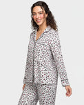 Sajiero Silk Pajama Suit - Ivory Heart