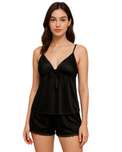 Sajiero 2 Piece Inner Top and Short Silk Cami Set