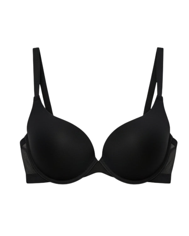 Sajiero Padded T-Shirt Bra -Soft Glow - Black