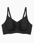 Sajiero Padded Seamless Smooth Comfort Bra - Black