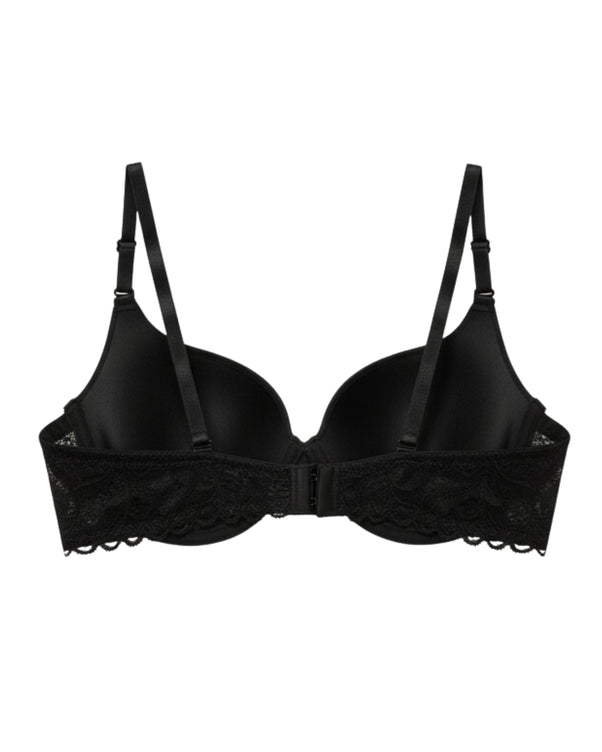 Sajiero Padded T-Shirt Bra -Daily Comfort - Black