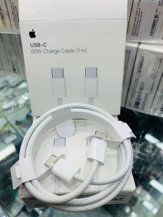 Original Apple 20watt/ USB-C to USB-C Fast Charging Cable & Power Adapter | PD Charger | Type C Data Sync Cable for iPhone 15, MacBook, iPad Pro, Samsung & All Type-C Devices (1m/2m)